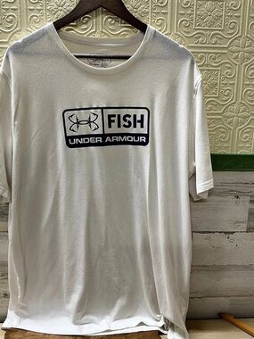 Under Armour Fish Logo Short-Sleeve T-Shirt White 2XL